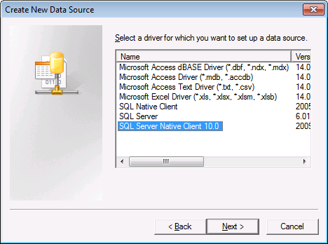 Sql Native Client 10.0 Driver