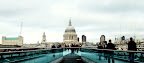 Postcard: St. Paul's Cathedral and Millennium Bridge from the Thames River Side, Tarun Chandel Photoblog
