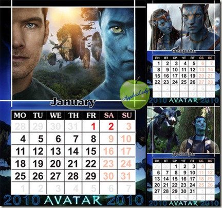  Almanaque Avatar 2010 (PSD)