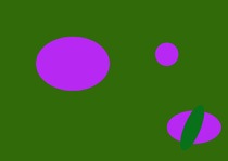 Violet green contrast