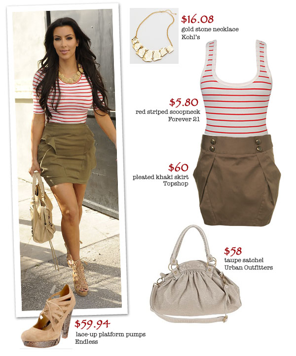 Kim Kardashian stripe