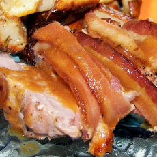 Pork Tenderloin With Garlic Rosemary and Bacon