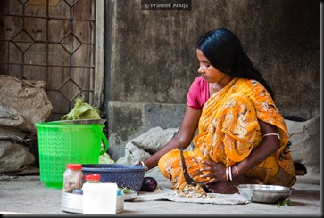 a housewife doing daily chores