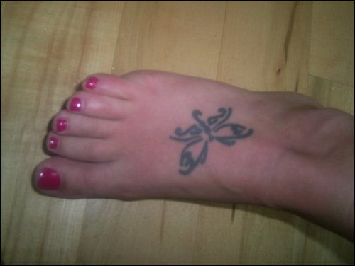 butterfly foot tattoos. Butterfly foot tattoos