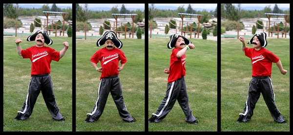 Pirate Andrew goofing off at Qwivals.