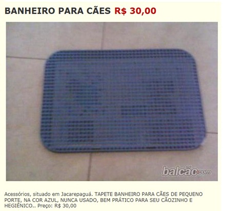 Banheiro para cães