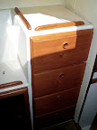 A dresser cabinets for captain and mate.