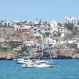 "Splish Splash" on her mooring in the bay at San Carlos.