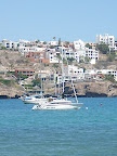 "Splish Splash" on her mooring in the bay at San Carlos.