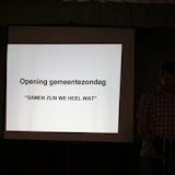 gemeentezondag samen zijn we heel wat