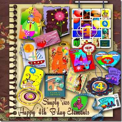 http://mysimplethoughtsncreations.blogspot.com/2009/06/happy-4th-birthday-elements.html