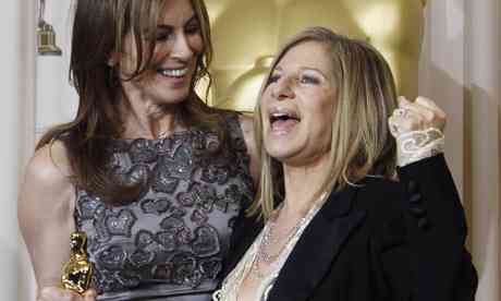 Kathryn Bigelow celebrates her majority appropriate executive Oscar with Barbra Streisand 
