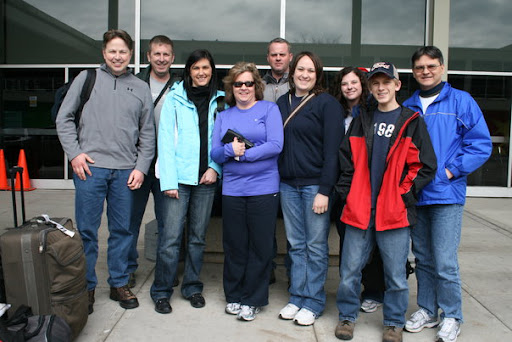 Medical Relief Team before boarding their plane at Tulsa International Airport
