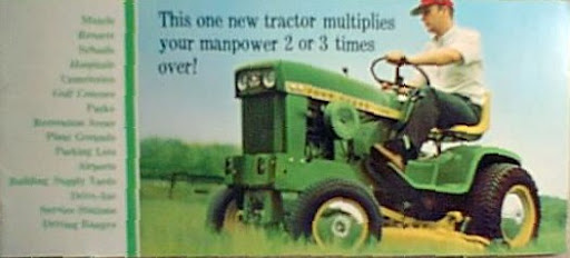 68 140salespostcard John Deere 140 Garden Tractor