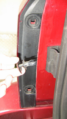 Stock mounting pins pulled.