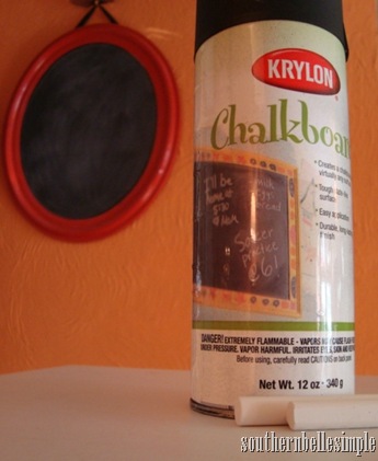 chalkboard paint and mirror