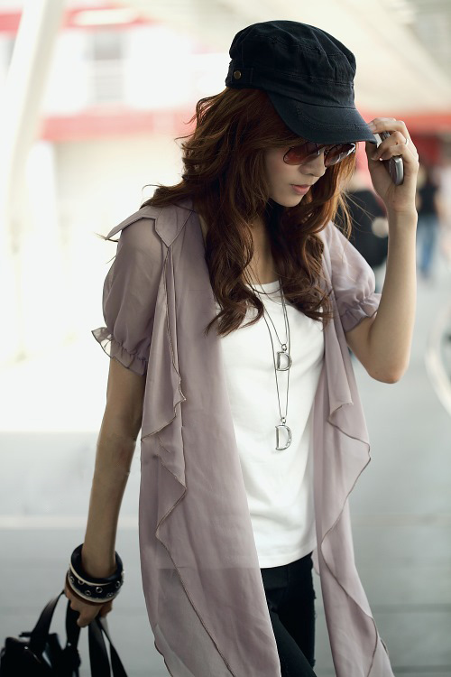 时尚服饰区CD-时尚新款上市 - Page 2 5266#女生最爱衬衫领雪纺上衣—紫色