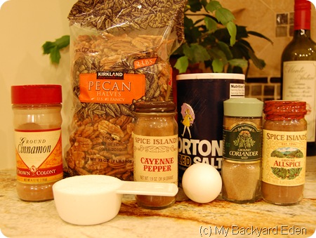 spiced pecan ingredients