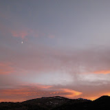 A nice sunset and freeze dried food.