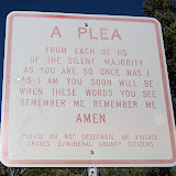 Our campsite was near the Aurora cemetery.