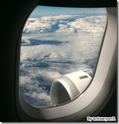 birds eye view, looking out of an airplane