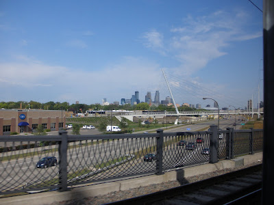 View of downtown from the rail.