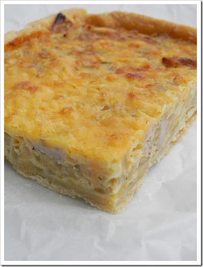 Cheese and onion tart