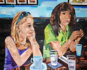 Afternoon Conversations by collage artist Megan Coyle