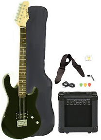 Full Size Black Electric Guitar