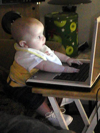 playing his fisher price games