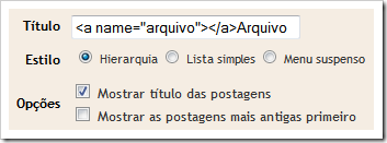 Âncora no título do gadget