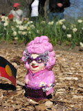 Dame Edna's shrunk to a gnome!
