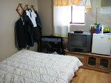 My small room in a guesthouse in Seoul