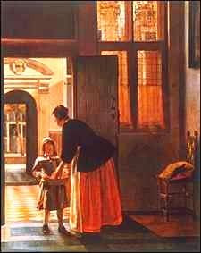 Image of A Boy Bringing Pomegranates - Pieter de Hooch