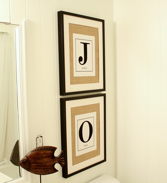 monogram wall art