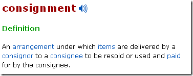 consignment