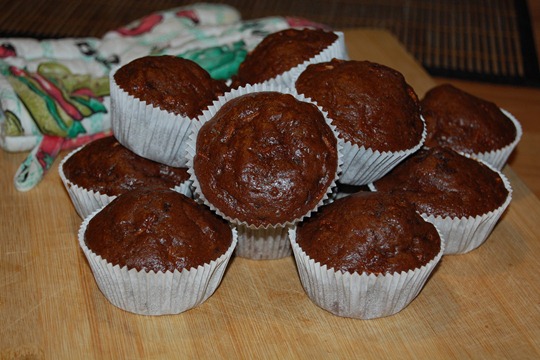 Dinkel-Schoko-Apfel-Muffins