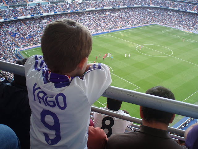 Yago en su primer día en el Bernabéu