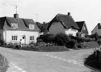 The Crossings and Well Cottage. Shows Barbara Price and her dog.