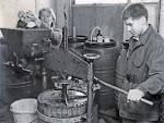 Crushing and pressing the apples, September 1984