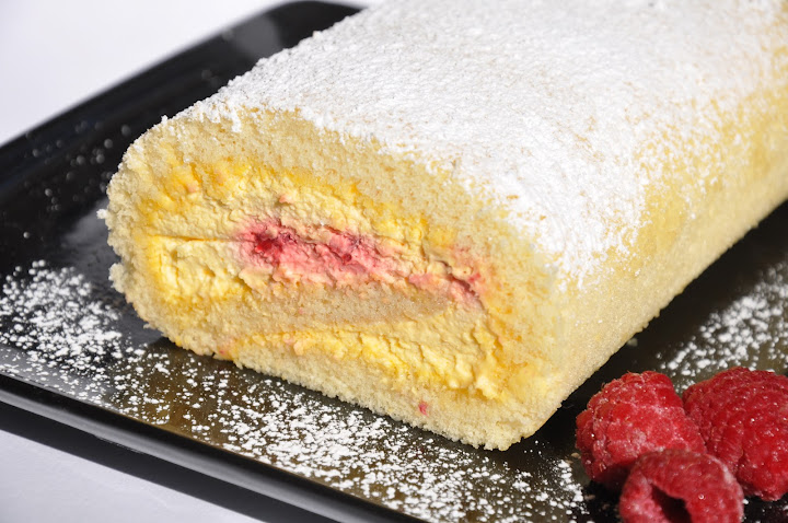 Vanilla Raspberry Roulade
