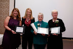 Jessica Ryan on behalf of Ronnie Moore for her work at Portlaw Foroige Youth Group in Co. Waterford (left), Mary Carmel O’Donoughue for her work with The Blue Box Creative Learning Centre in Limerick (centre) and Margaret Geary for her work at the Butterfly Club in Rathkeale, Co. Limerick (right) have been short listed for the Category of Children & Young People.