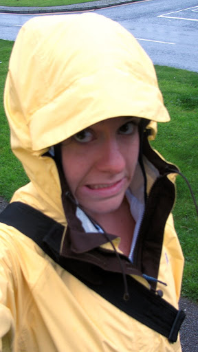 Ignore the face. See? Rain gear! Look closely - coat AND vest