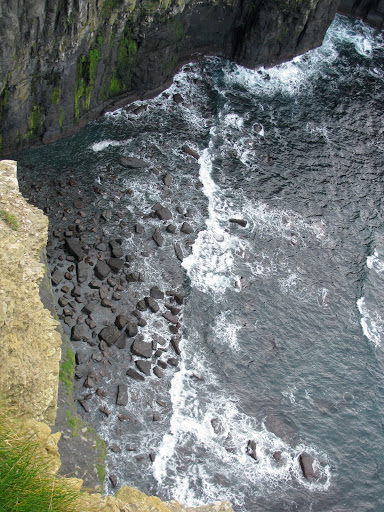 Looking down