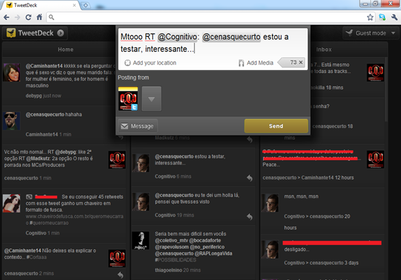 Chrome vs TweetDeck