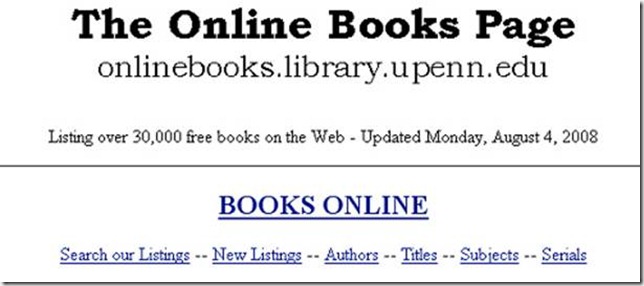 The OnLine Books Page The OnLine Books Page