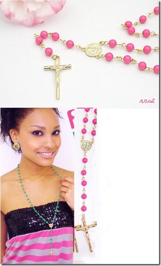 rose cross necklace
