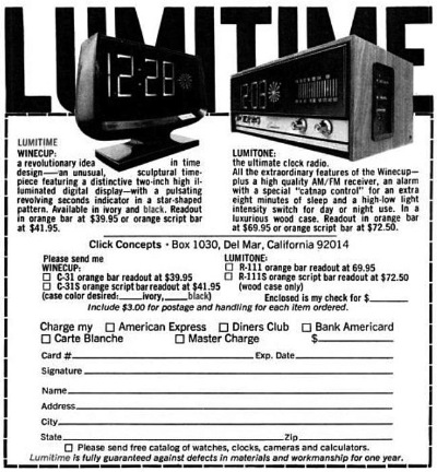 Lumitime advertisement