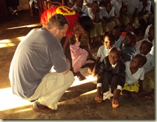 Martin and children at Tumaini
