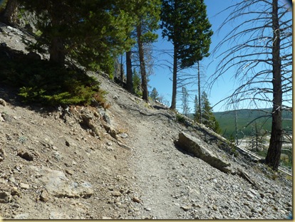 The trail is steep and narrow